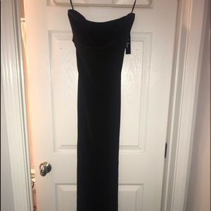 Off the shoulder black LuLu maxi dress